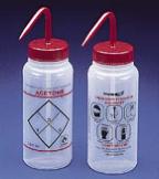 labeled wash bottle